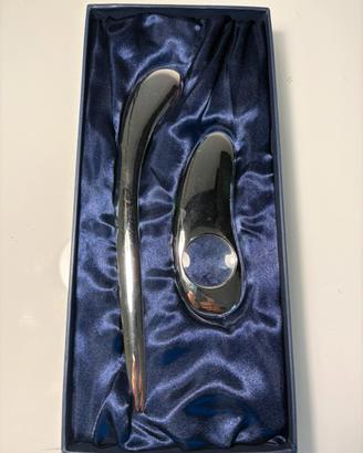 Lente e tagliacarte in Silver Plate “ Capjtal”