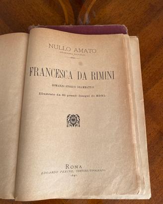 Libro antico Francesca Da Rimini