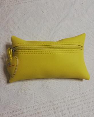 Pochette Parah Ciondolo Cuore Giallo Similpelle 