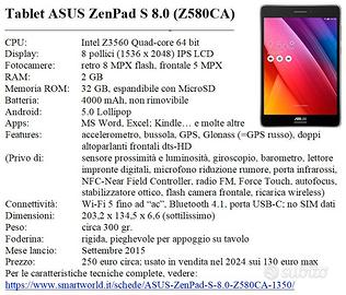 Tablet ASUS ZenPad S 8.0 (Z580CA)