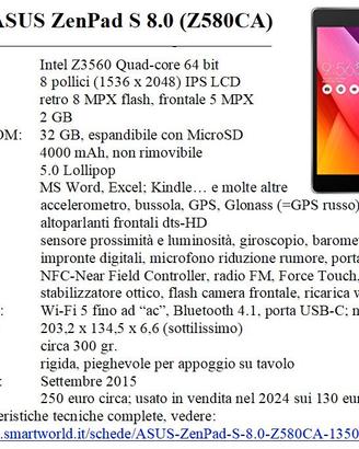 Tablet ASUS ZenPad S 8.0 (Z580CA)