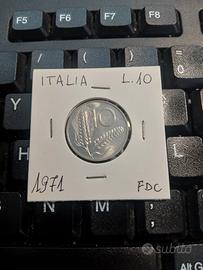 Moneta 10 Lire ROMAGNOLI 1971 - FDC