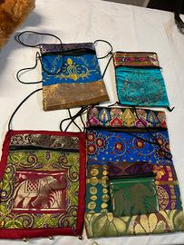 Borse a tracolla patchwork sari indiane