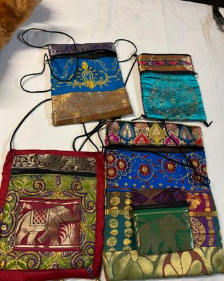 Borse a tracolla patchwork sari indiane