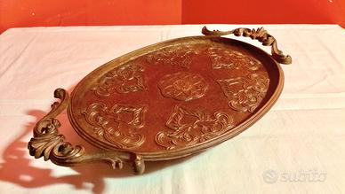 Vassoio Vintage Ovale-Stile Fiorentino/Barocco