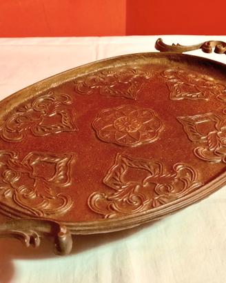 Vassoio Vintage Ovale-Stile Fiorentino/Barocco