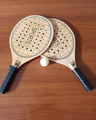 Racchette da spiaggia in legno 