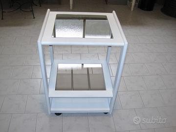 Carrello porta tutto con rotelle bianco