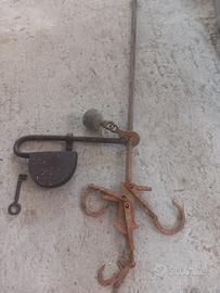 luchetto con chiave antico pui bilancia e stadera 