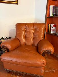 3 poltrone in pelle