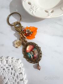 Portachiavi cammeo Fatina con charms