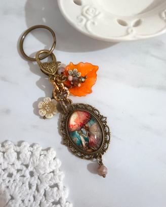 Portachiavi cammeo Fatina con charms