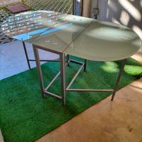 Tavolino in vetro temperato apribile