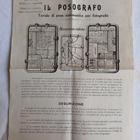Raro “Le Posographe” Calcolatore Fotografico '900