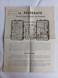 Raro “Le Posographe” Calcolatore Fotografico '900