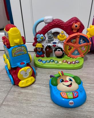 Fattoria per bambini, trenino e lettore musicale