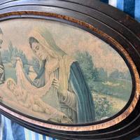 Quadro vintage sacra famiglia 