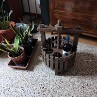 portabottiglie in legno