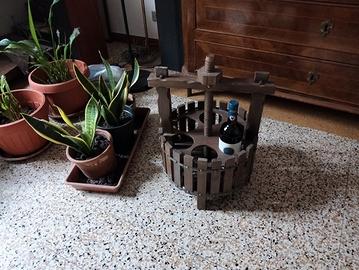 portabottiglie in legno