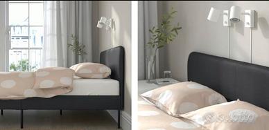 Letto alla francese Ikea grigio chiaro