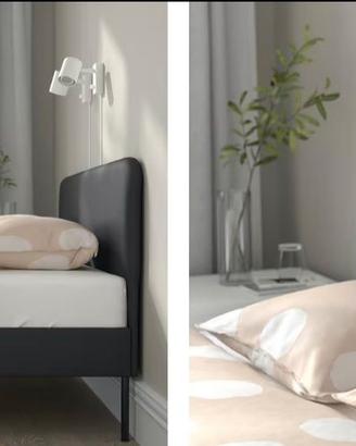 Letto alla francese Ikea grigio chiaro