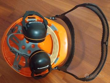 casco forestale con visiera