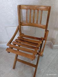 Sediolina per bambini anni 50 legno richiudibile 