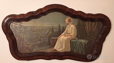 QUADRO TEMA SACRO ARTISTA SCONOSCIUTO CON CORNICE