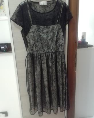 abito nero in pizzo
