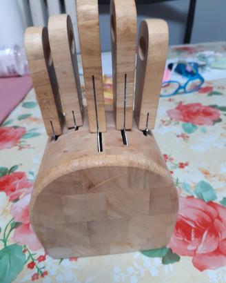 ceppo di legno ,set formaggio
