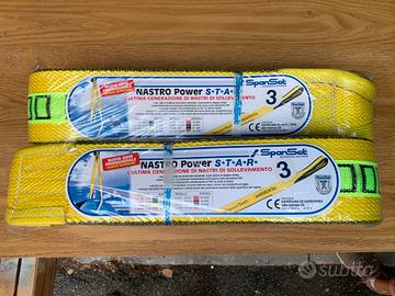 2 nastri sollevamento NUOVI Spanset b3000kg 3 mt