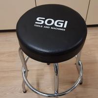 Sgabello da bar officina cromato girevole Sogi