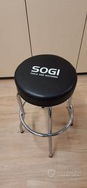 Sgabello da bar officina cromato girevole Sogi