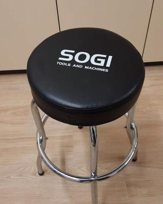 Sgabello da bar officina cromato girevole Sogi