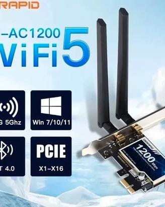 Adattatore WiFi 5 - Bluetooth 4.0 Derapid AC1200