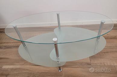 tavolino in vetro temperato