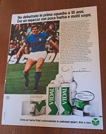 Pubblicità Vidal e Giacinto Facchetti (1976)
