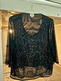 Camicia blusa donna nera Reve de Ronde elegante