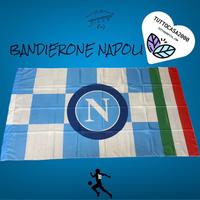 Bandierone Napoli Calcio 2,8X1,5Mt stemma Napoli