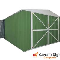 Box auto in Acciaio lamiera 360x514cm 18mq verde