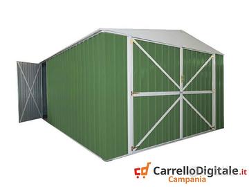 Box auto in Acciaio lamiera 360x514cm 18mq verde