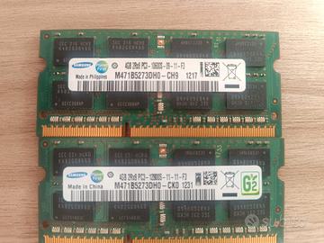 Samsung RAM 4 GB (SO‑DIMM DDR3) x2
