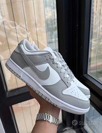 Nike Dunk basse, grigio-bianco EU 44