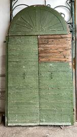Portone in legno d’epoca fine 800massello due ante