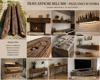 TRAVI ANTICHE DELL’800 – LEGNO DI RECUPERO