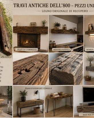 TRAVI ANTICHE DELL’800 – LEGNO DI RECUPERO
