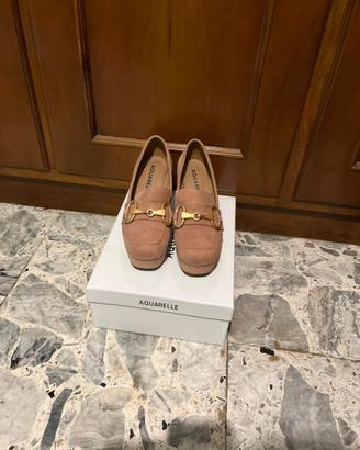 Scarpe con tacco in camoscio Aquarelle n. 38