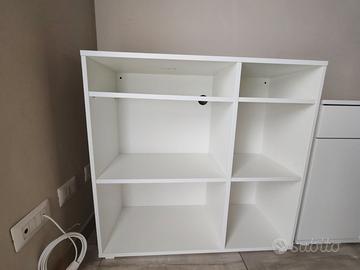 Scaffale con ripiani a vista, bianco, 95x37x90 cm