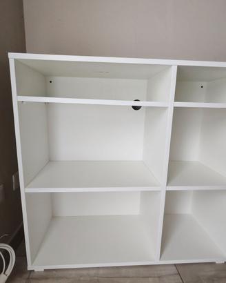 Scaffale con ripiani a vista, bianco, 95x37x90 cm