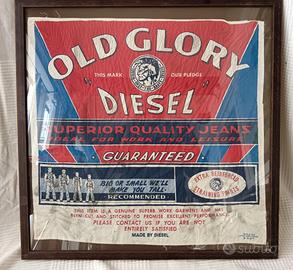 Foulard pubblicitario DIESEL incorniciato